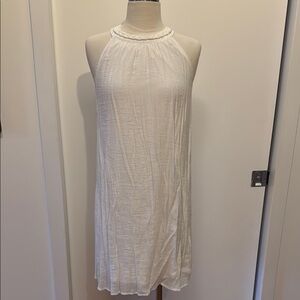 Elegant White Halter Dress